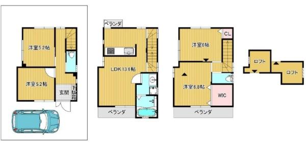 吹田市朝日町の中古一戸建て