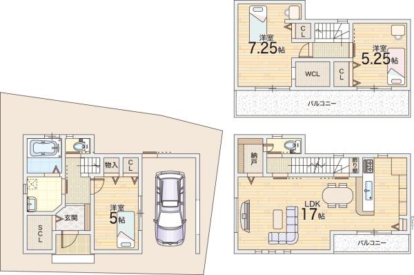 枚方市茄子作１丁目の中古一戸建て