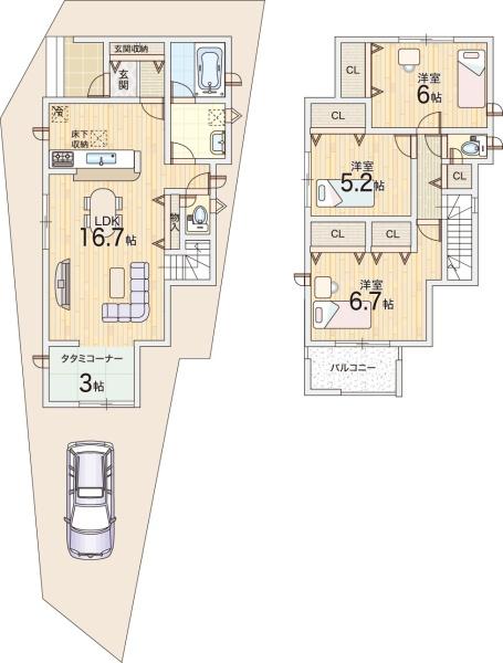 枚方市渚東町の新築一戸建