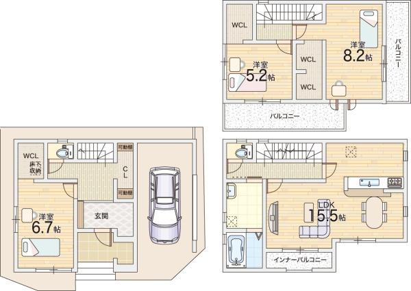 寝屋川市八幡台の新築一戸建