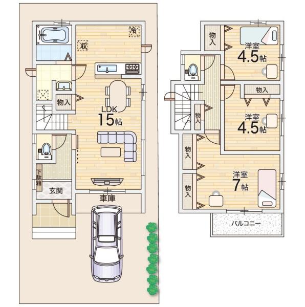 枚方市星丘２丁目の新築一戸建