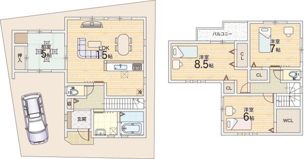 東大阪市玉串町西３丁目の新築一戸建