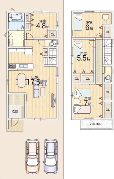 枚方市香里ケ丘６丁目の新築一戸建