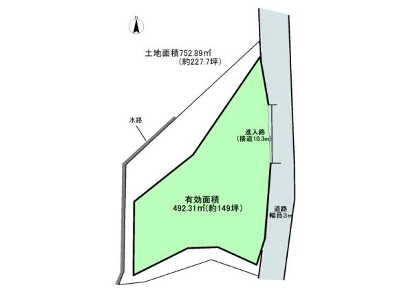 木津川市鹿背山切通の土地