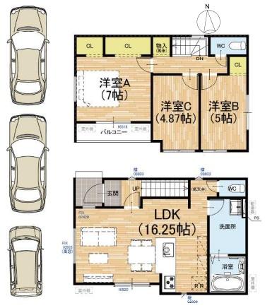 京田辺市河原神谷新築戸建　１期２号地