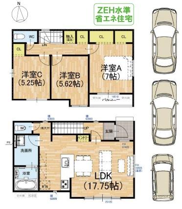 京田辺市河原神谷新築戸建　１期３号地