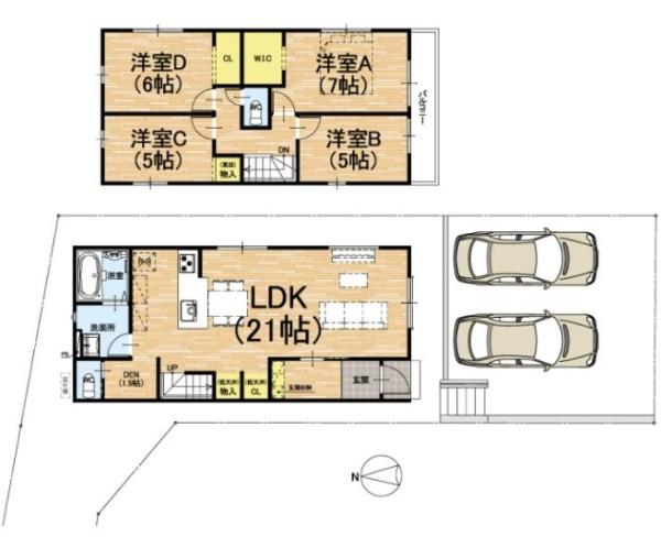 京田辺市三山木野神新築戸建　１期１号棟