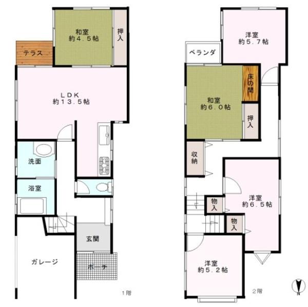 和束町撰原坂尻　中古二戸一住宅