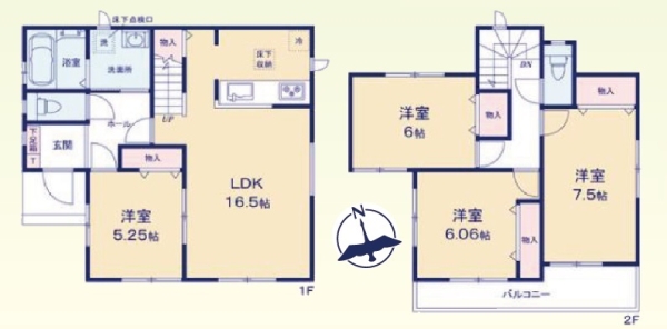 沼津市原17期新築分譲住宅全3棟　1号棟