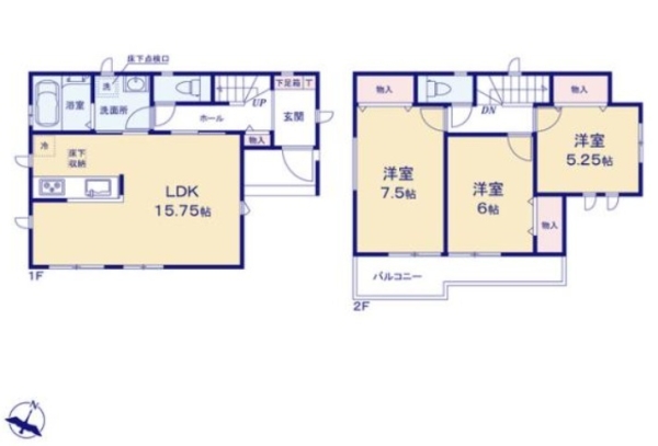函南町間宮3期新築分譲住宅全1棟　1号棟