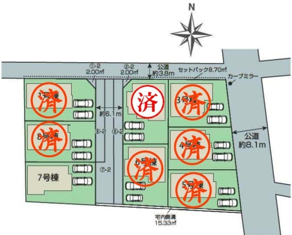 沼津市南本郷町新築分譲住宅全8棟　7号棟
