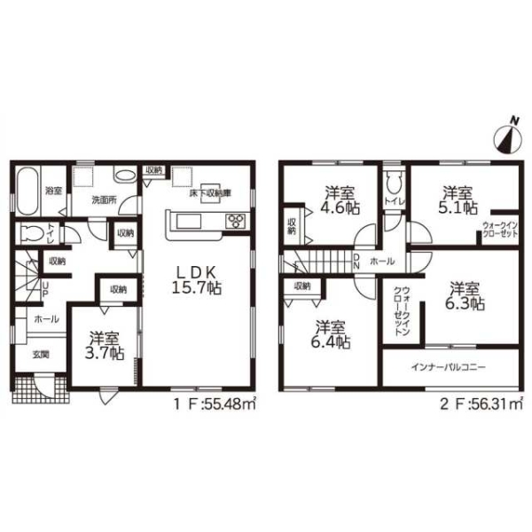 沼津市下香貫前原新築分譲住宅全1棟　1号棟