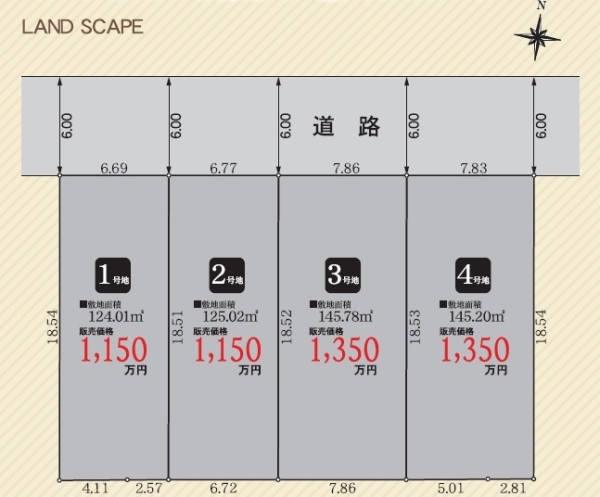 沼津市高尾台第6土地全4区画　1号地