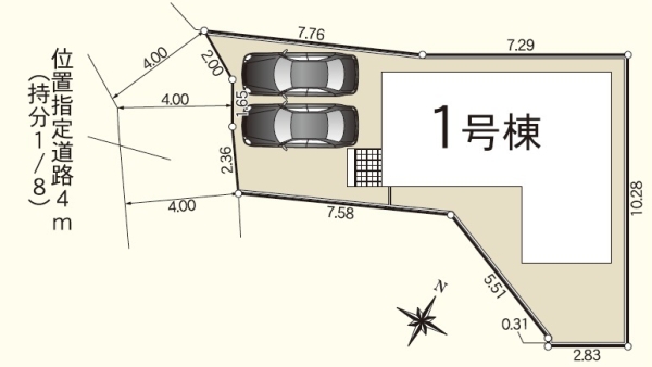 三島市幸原町第2新築分譲住宅全1棟　1号棟