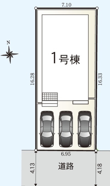 沼津市北高島町第1新築分譲住宅全1棟　1号棟