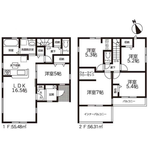 沼津市大塚3期新築分譲住宅全1棟　1号棟