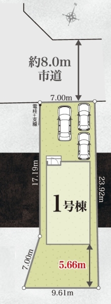 沼津市下香貫01期新築分譲住宅全1棟　1号棟