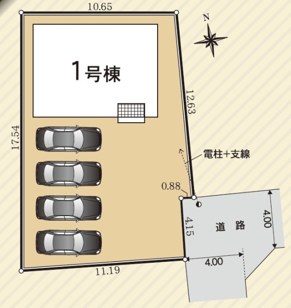 沼津市三枚橋第1新築分譲住宅全1棟　1号棟