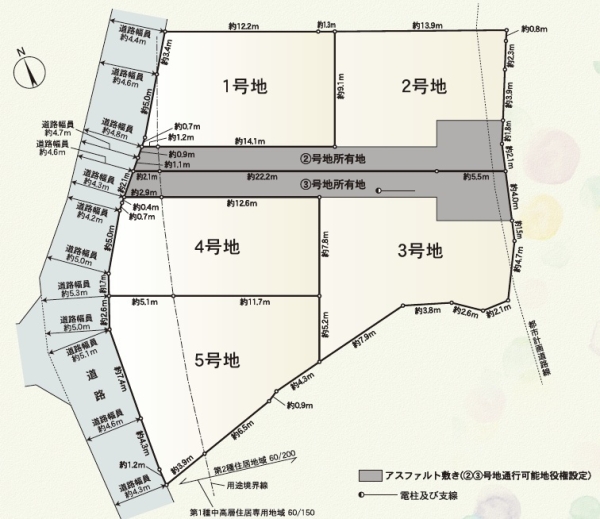 三島市萩第1売土地全5区画　2号地