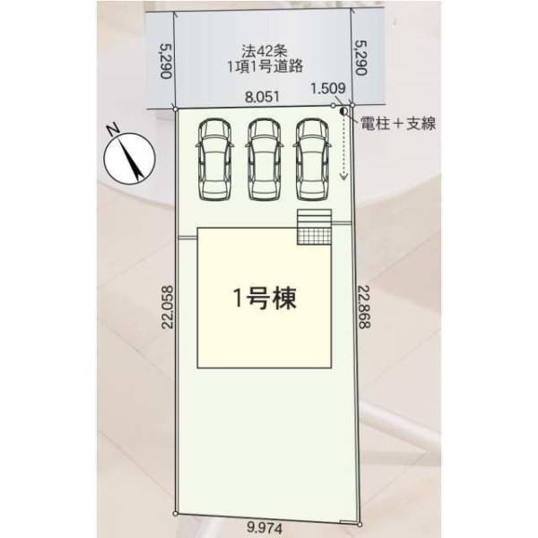 沼津市大諏訪第9新築分譲住宅全1棟　1号棟