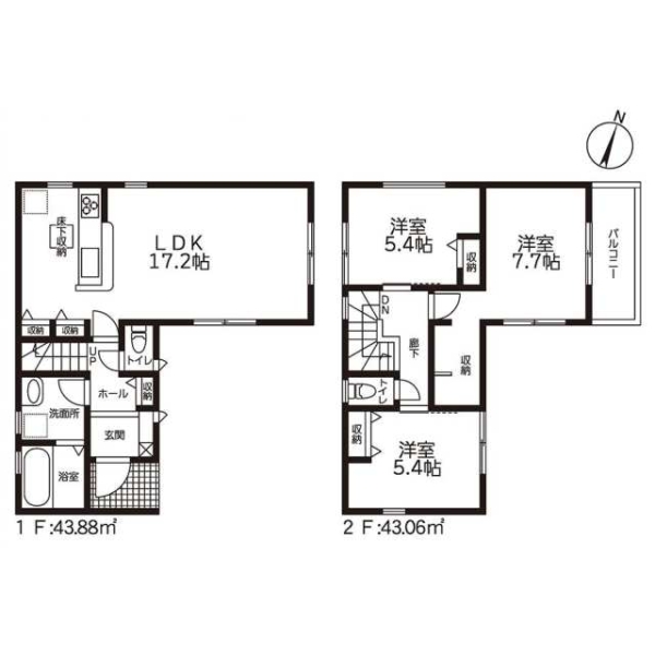 三島市安久新築分譲住宅全2棟　2号棟