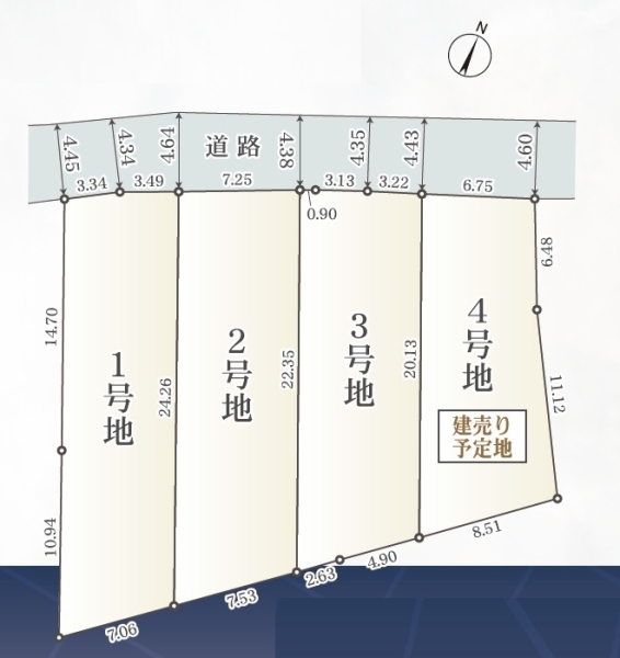 三島市青木第5土地全4区画　3号地