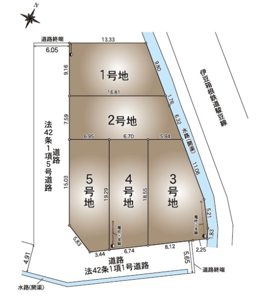 三島市中第3売土地5区画　1号地