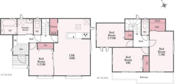 沼津市下香貫新築分譲住宅全1棟　A号棟
