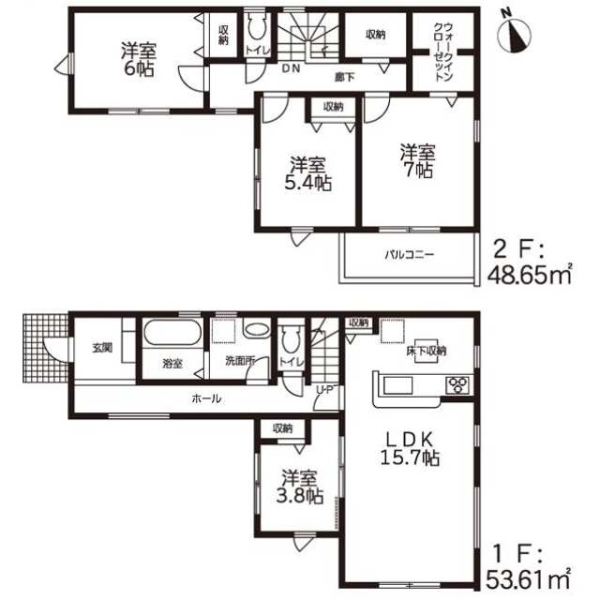 御殿場市二枚橋新築分譲住宅全1棟　1号棟