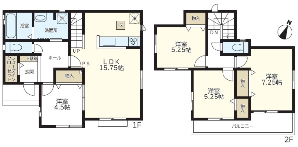 御殿場市御殿場新築分譲住宅全2棟　B号棟