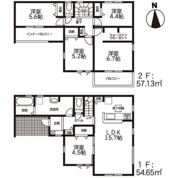 御殿場市新橋2期新築分譲住宅全1棟　1号棟