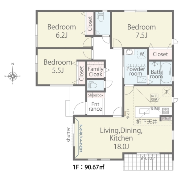 御殿場市竈01期新築分譲住宅全1棟　1号棟