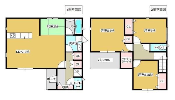 生野区田島3丁目 新築戸建 1号地(間取り)