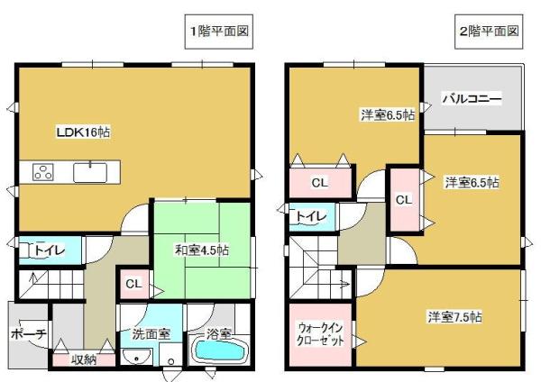 生野区田島3丁目 新築戸建 2号地(間取り)