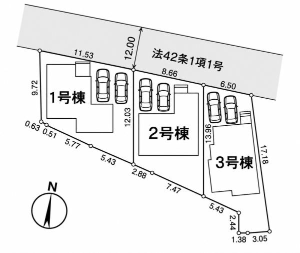 武蔵村山市大南1丁目／新築戸建・全3棟