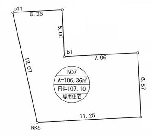 立川市一番町4丁目　売地　全11区画　7号区