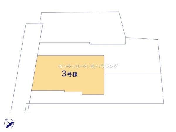 東大和市芋窪1丁目 新築 全4棟 3号棟(区画図)