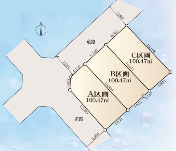 羽村市五ノ神2丁目　売地　全3区画　B号区