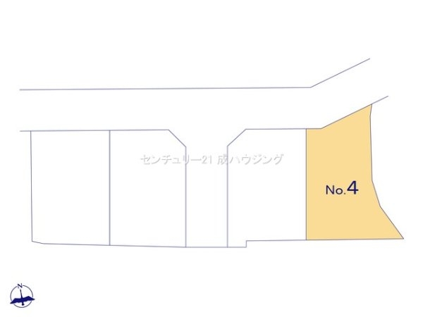 あきる野市小川 新築 全4棟 4号棟(区画図)