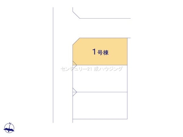 青梅市新町7丁目 新築 全3棟 1号棟(区画図)