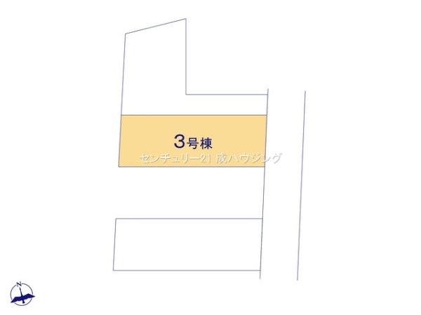 リナージュ 瑞穂町二本木 新築 全5棟 3号棟(区画図)