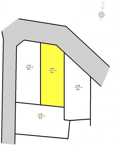 福生市加美平3丁目　売地　全4区画　2号区