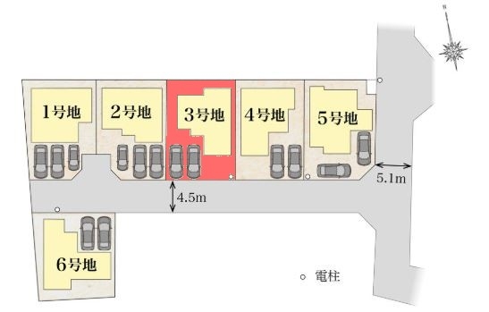 東大和市奈良橋5丁目 新築 全6棟 3号棟(区画図)
