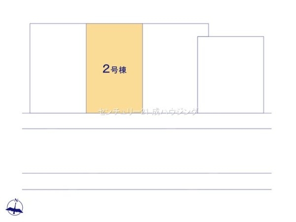 東大和市立野1丁目 新築 全4棟 2号棟(区画図)