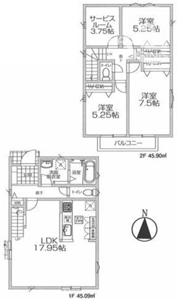 昭島市中神町2丁目　新築　全5棟　2号棟