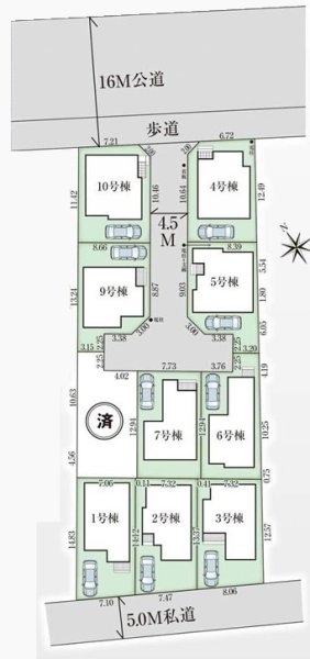 グラファーレ　立川市砂川町2丁目　新築　全10棟　1号棟