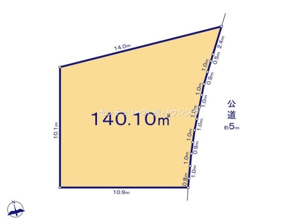 瑞穂町二本木　売地　全5区画　1号区