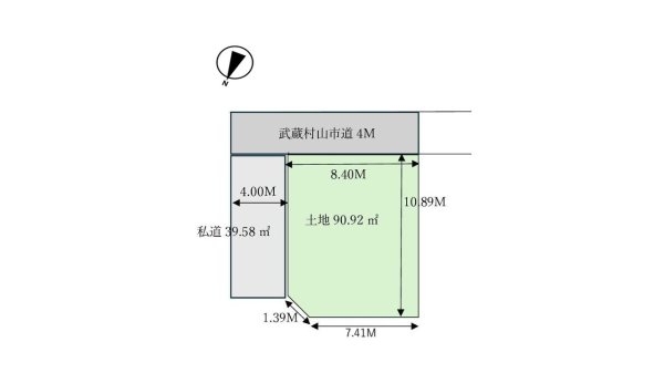 武蔵村山市学園1丁目　売地