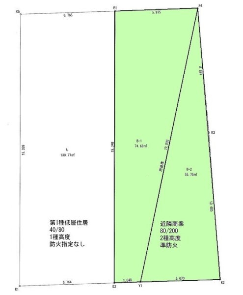 昭島市松原町5丁目の土地(区画図)