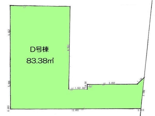 東大和市向原6丁目　売地　全4区画　D号区